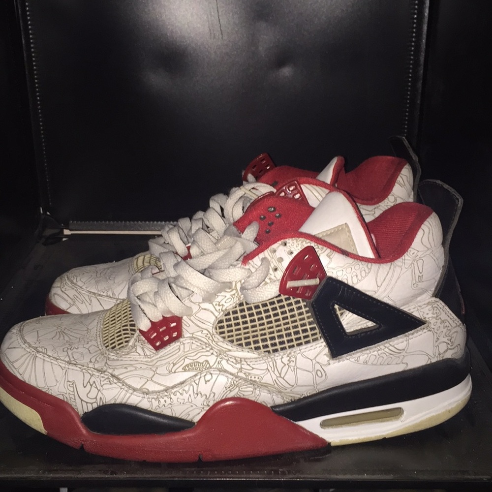 Nike Air jordan retro 4 fire red lasers